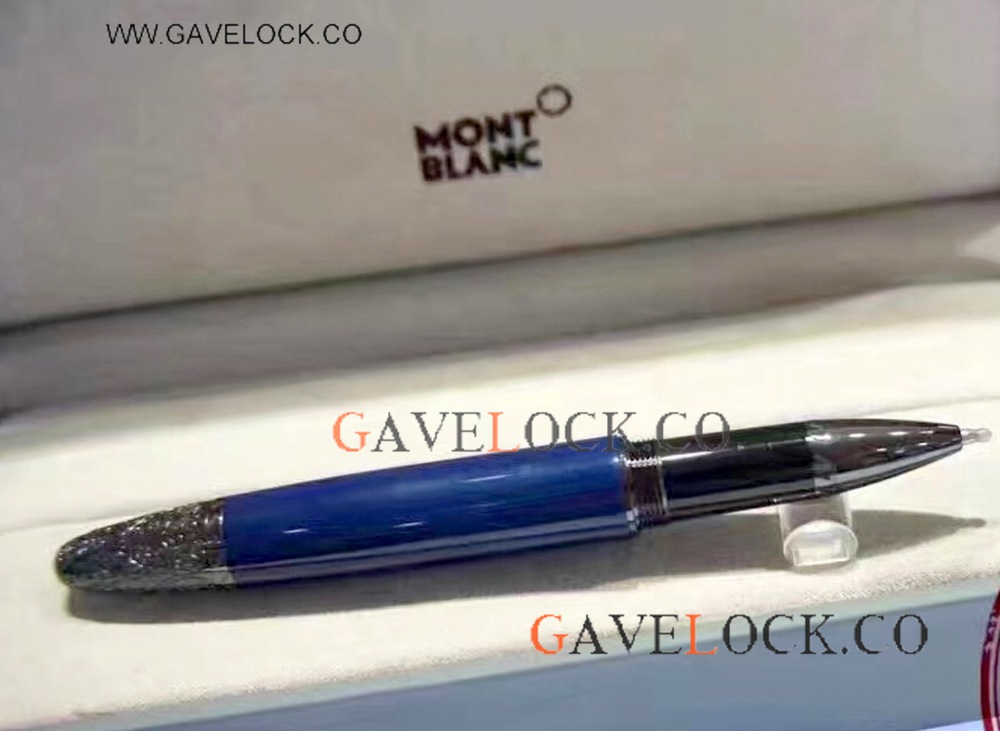AAA Grade Copy Daniel Defoe MontBlanc Fineliner Pen - Blue And Black